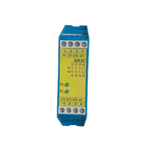 DEBLAN Sicheres Modul SR3C 3NO 1NC Sicheres Relais 24V 472173 für Not-Aus in Maschinen und Anlagen von DEBLAN