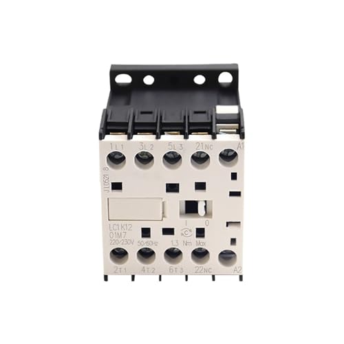 Kleiner Schütz CJX2-K 1201(3NO1NC) 1208(2NO2NC), 24V 36V 48V 110V 220V 380V LC1K 45mm x 58mm x 57mm, Steuermotor (Color : 1208 220V) von DEBLAN