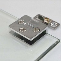 (2 Stück) Edelstahl Schrank Glastürscharnier Weinschrank Türscharnier Schrankglas Scharnier Schrankglas Klemme ohne Bohren, von DEBUNS von DEBUNS
