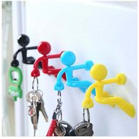 (4 Farben) Set mit 4 robusten magnetischen Schlüsselhaken mit Wandhalterungen, DEBUNS von DEBUNS