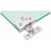1 Paar Glastürscharniere, Schrank, Vitrine, Weinschrank, Clip-Türscharnier, Ersatzteile, geeignet für 5–8 mm dickes Glas (Silber), von DEBUNS von DEBUNS