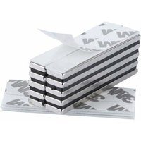 10 Stück Rechteckige Neodym Magnete 60 x 10 x 3mm mit 3M Klebeband, Magnete mit Klebefolie Selbstklebend Extra Hohe Haftkraft für Heimwerken, Küche, von DEBUNS