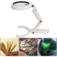 11 x 5 Lupe Schreibtischlampe Lupe LED Leselampe mit Ständer zum Lesen, DUBUNS von DEBUNS