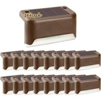16er-Pack Solar-Terrassenleuchten für den Außenbereich, wasserdichte LED-Solarleuchten für Außentreppen, Leitern, Zäune, Höfe und Einfahrten 16er-Pack Solar-Terrassenleuchten für den Außenbereich, wasserdichte LED-Solarleuchten für Außentreppen, Leitern, Zäune, Höfe und Einfahrten von DEBUNS