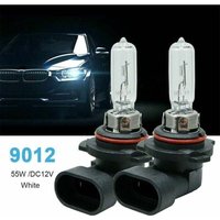 2 Stück 9012 HIR2 PX22D Autoscheinwerfer 12 V 55 W Klar Halogen Projektorlampe Ersatz, Nebelscheinwerfer DRL Lampe, von DEBUNS von DEBUNS