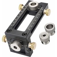 2-in-1-Bohrlehre für die Holzbearbeitung, verstellbare Taschenlochlehre, 4-Loch-Bohrführungssatz 6/8/10/12 mm, Schraubendübelsatz für Bettschränke, 2-in-1-Bohrlehre für die Holzbearbeitung, verstellbare Taschenlochlehre, 4-Loch-Bohrführungssatz 6/8/10/12 mm, Schraubendübelsatz für Bettschränke, von DEBUNS