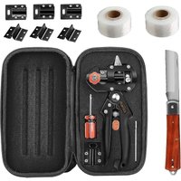 2-in-1-Pfropfwerkzeug-Gartenscheren-Set, V-U-Pfropfung, perfekt für die Obstbaumveredelung, einschließlich Pfropfbänder, Pfropfmesser und 2-in-1-Pfropfwerkzeug-Gartenscheren-Set, V-U-Pfropfung, perfekt für die Obstbaumveredelung, einschließlich Pfropfbänder, Pfropfmesser und von DEBUNS