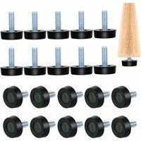22er Set Nivellierfüße - Verstellbar und Klein - Schraube mit M8-Gewinde - 23 x 27 mm - Ideal für Möbel und Stühle, von DEBUNS von DEBUNS