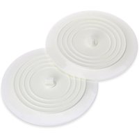 2er-Pack Universal-Abflussstöpsel aus Silikonkautschuk, 15 cm, für Küchenspüle, Badezimmerbecken (weiß)..DEBUNS von DEBUNS
