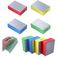 4 Stück Diamant-Handpolierpads, Schleifblöcke für Stein, Keramik, Fliesen, Glas, 4 Rauheitsstufen – 60, 100, 200, 400 (Silberseite) DEBUNS von DEBUNS