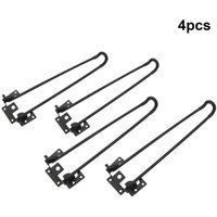 4 Stück klappbare Haarnadel-Tischbeine, schwarzes Schwermetall, Stützbeine mit zwei Stangen, DIY-Möbelzubehör, Bank-/Computertischbeine, Höhe 51 4 Stück klappbare Haarnadel-Tischbeine, schwarzes Schwermetall, Stützbeine mit zwei Stangen, DIY-Möbelzubehör, Bank-/Computertischbeine, Höhe 51 von DEBUNS