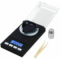 50 g x 0,001 g Präzisions-Milligramm-Schmuckwaage mit LED-Anzeige, multifunktionale elektronische Waage, Küchenwaage, Taschenwaage mit von DEBUNS