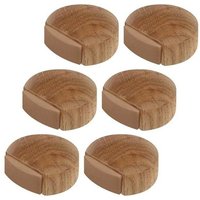 6 Stück Türstopper - Selbstklebender Türstopper aus Holz für Boden und Parkett - Selbstklebender Türstopper - Türstopper (Eiche Natur)..DEBUNS von DEBUNS