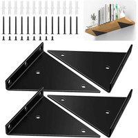 6-Zoll-Dreiecksregalhalterungen, 4er-Pack Hochleistungs-Wandhalterungen aus Eisen mit Schrauben, unsichtbare rechtwinklige Wandregalhalterung mit 6-Zoll-Dreiecksregalhalterungen, 4er-Pack Hochleistungs-Wandhalterungen aus Eisen mit Schrauben, unsichtbare rechtwinklige Wandregalhalterung mit von DEBUNS