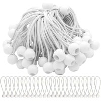 75 Stück Spanngummis mit Kugeln, Spanngummis, Spannseile für Festzelte, Zelte, Banner und Planen, DEBUNS von DEBUNS