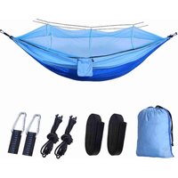 Automatische Schnellöffnungs-Hängematte mit Moskitonetz, tragbare Outdoor-Camping-Hängematte, Anti-Rollover-Nylon-Hängematte, 260 x 140 cm, von DEBUNS