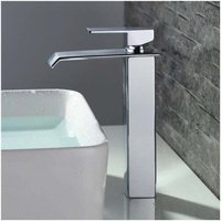 Badezimmer-Wasserhahn, Wasserfall-Waschtisch-Mischbatterie, hoher Auslauf, Chrom, modernes Design. DEBUNS Badezimmer-Wasserhahn, Wasserfall-Waschtisch-Mischbatterie, hoher Auslauf, Chrom, modernes Design. DEBUNS von DEBUNS