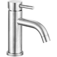 Badezimmerarmatur, 45°-Auslauf, Waschtisch-Mischbatterie, einstellbares Warm- und Kaltwasser, Edelstahl-Waschtischarmatur mit 3/8-Zoll-Zulaufschlauch Badezimmerarmatur, 45°-Auslauf, Waschtisch-Mischbatterie, einstellbares Warm- und Kaltwasser, Edelstahl-Waschtischarmatur mit 3/8-Zoll-Zulaufschlauch von DEBUNS