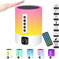Bluetooth-Lautsprecher-Wecker-Nachtlicht, Touch-Nachttischlampe mit weißem Rauschen, Bluetooth-Lautsprecher-Nachtlicht für Kinder, leuchtender von DEBUNS