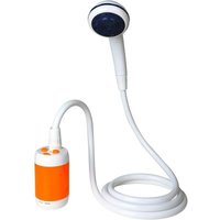 Campingdusche, tragbare Dusche, Außendusche, eingebauter 5000-mAh-Akku, wiederaufladbare elektrische Dusche, Duschströmungspumpe (Orange-Weiß) – von von DEBUNS