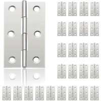 DEBUNS, 24 kleine Türscharniere, Edelstahlscharnier, DIY-Türscharniere für Schranktüren, Klavierscharniere, Schmuckkästen, Wohnmöbel, von DEBUNS