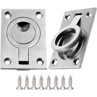 DEBUNS 2er-Pack versteckter Lukengriff, Edelstahl, Bootsgriffe, Möbelhebringring mit Schrauben DEBUNS 2er-Pack versteckter Lukengriff, Edelstahl, Bootsgriffe, Möbelhebringring mit Schrauben von DEBUNS