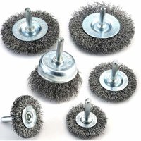DEBUNS 6-teilige Drahtbürsten für Bohrmaschinen – 0,012 mm Bohrung – Kohlenstoffstahl – Rostreinigung, Abziehen und Schleifen DEBUNS 6-teilige Drahtbürsten für Bohrmaschinen – 0,012 mm Bohrung – Kohlenstoffstahl – Rostreinigung, Abziehen und Schleifen von DEBUNS