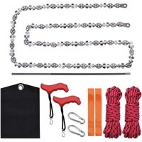 DEBUNS Klappbare Handseil-Kettensäge, 68 Zähne, breiter Schnitt, zum Wandern, Überleben in der Wildnis, Gartenarbeit und Camping von DEBUNS