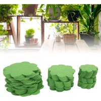 DUBUNS Drainagematten für Blumentöpfe, blumenförmig, atmungsaktiv, wasserdurchlässig, für Bonsai-Töpfe, 5 cm, 7,5 cm, 10 cm, Grün, 150 Stück von DEBUNS