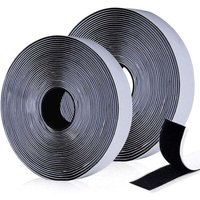Debuns - Kratzaufkleber, selbstklebende Klettstreifen, 10 m x 20 mm, Klebebänder, Streifenband, Kratzhaken, Schlaufe, selbstklebend für Fotorahmen, von DEBUNS