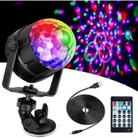 Discokugel LED Discolicht mit 15 Lichtformen, Discolichteffekte 360° drehbar RGB Partylicht LED Discokugel mit USB-Kabel für Weihnachten, Discokugel LED Discolicht mit 15 Lichtformen, Discolichteffekte 360° drehbar RGB Partylicht LED Discokugel mit USB-Kabel für Weihnachten, von DEBUNS