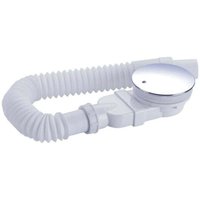 Duschablauf 90 mm, extra flach, Ablaufloch für Duschwanne, Siphon mit Anti-Geruchssystem, Haarsieb, flexibler Schlauch, Chromabdeckung, weiß, Duschablauf 90 mm, extra flach, Ablaufloch für Duschwanne, Siphon mit Anti-Geruchssystem, Haarsieb, flexibler Schlauch, Chromabdeckung, weiß, von DEBUNS