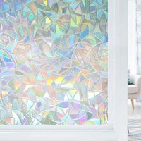 Elektrostatische Fensterfolie mit Regenbogeneffekt, dekorative Sichtschutzfolie, 3D-UV-Schutzfolie, Verdunkelungsfolie, ideal für Schlafzimmer, Büro, Elektrostatische Fensterfolie mit Regenbogeneffekt, dekorative Sichtschutzfolie, 3D-UV-Schutzfolie, Verdunkelungsfolie, ideal für Schlafzimmer, Büro, von DEBUNS