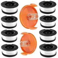 Fadenspule für Rasentrimmer von Black & Decker, 8er-Pack Fadenspulen für Rasentrimmer mit 2 Spulenabdeckungen und 2 Federn, A6481 A6485 Spulen Fadenspule für Rasentrimmer von Black & Decker, 8er-Pack Fadenspulen für Rasentrimmer mit 2 Spulenabdeckungen und 2 Federn, A6481 A6485 Spulen von DEBUNS