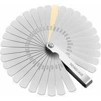 Fühlerlehren-Set mit 32 Klingen, Fühlerlehre aus Edelstahl mit doppelter metrischer/imperialer Markierung zum Messen von Spaltbreite oder von DEBUNS