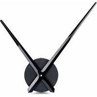 Große schwarze Wanduhr mit einem Zeiger ohne Zahlen, Uhrwerkmechanismus mit hoher Längsachse und 31,5 cm langen Zeigern, von DEBUNS Große schwarze Wanduhr mit einem Zeiger ohne Zahlen, Uhrwerkmechanismus mit hoher Längsachse und 31,5 cm langen Zeigern, von DEBUNS von DEBUNS