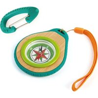 Kinderkompass-Set ab 4 Jahren – Kinder-Entdecker-Set mit Spiegel und Karabiner – Aus Bambus & pflanzenbasiertem Kunststoff, 15 x 15 x 3,5 cm, von von DEBUNS