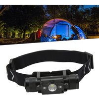 LED-Stirnlampe, superhelle Taschenlampe, wiederaufladbar über USB, wasserdichte IPX6-LED-Stirnlampe für Camping im Freien, Angeln, weißes Licht und von DEBUNS