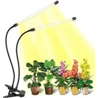 LED-Wachstumslicht, Zimmerpflanzen-Wachstumslampe, aufsteckbare Zimmerpflanzenlampe mit 2 LED-Köpfen (rotes und blaues Licht), von DEBUNS von DEBUNS
