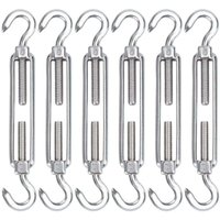 M5-Kabelspannschloss aus Edelstahl, 6er-Pack Drahtspannschlosshaken und -haken, verstellbarer Hochleistungsspannhaken und -haken für von DEBUNS