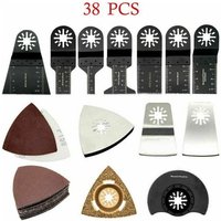 Mix oszillierende Sägeblätter, Multifunktionswerkzeug-Sägeblatt-Zubehör-Set, 38 oszillierende Multimaster-Sägeblätter für Dremel, Fein Multimaster, von DEBUNS