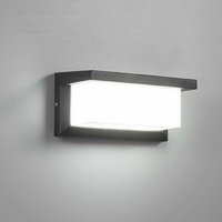 Moderne Außenwandleuchte LED 12W Wasserdicht IP65 Anthrazit Aluminium Beleuchtung Dekoration Licht Für Hof Garten Terrasse In Der Nähe Von Wand von DEBUNS