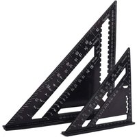 Multifunktionales Zimmermannswinkel 18 cm und 30 cm, Dreieck-Lineal aus Metall und Aluminium, Anreißlehre, Winkelmesser, Winkelführung 45 90 von DEBUNS