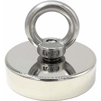Neodym-Magnet 140 kg Kraft Durchmesser 60 mm, Magnete mit kraftvollen Heberingen für Industrie und Wissenschaft, Magnetfischen, von DEBUNS von DEBUNS