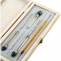 Professionelles Alkoholmessgerät – 3er-Set Hydrometer mit Graduierung von 0 bis 100 % + Thermometer zum Messen des Alkoholgehalts von Eau-de-Vie, von DEBUNS