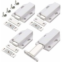 Push to Open 4 Stück Push Open Push Door Schrank Magnetverschluss für Schrankschubladensystem Magnetriegelschloss Push Door Dämpfer für Schranktür, von DEBUNS