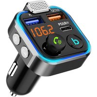 Robuster Bluetooth 5.3 FM-Transmitter fürs Auto, [PD 18W + QC 3.0] [Lauteres Mikrofon & Hi-Fi-Bass-Sound] von DEBUNS