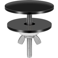Schwarze Wasserhahn-Lochabdeckung, 5 cm Edelstahl-Wasserhahn-Lochabdeckung, wasserdichte Spülbecken-Lochabdeckung, schwarze Küchenspülen-Abdeckung von DEBUNS