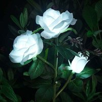Solar-Blumenlichter, künstliche Rose, dekorative Solar-LED-Lichter für den Außenbereich, wasserdicht, IP44, für Garten, Weihnachten, Außendekoration, Solar-Blumenlichter, künstliche Rose, dekorative Solar-LED-Lichter für den Außenbereich, wasserdicht, IP44, für Garten, Weihnachten, Außendekoration, von DEBUNS