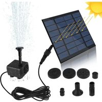 Solar-Springbrunnenpumpe, Wasserpumpe mit 1,2 W monokristallinem Solarpanel für Gartenteich, Fischteich, kleinen Teich, Schwarz..DEBUNS von DEBUNS